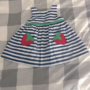 Florence Eiseman Strawberry Stripe Dress- 12M- NWT